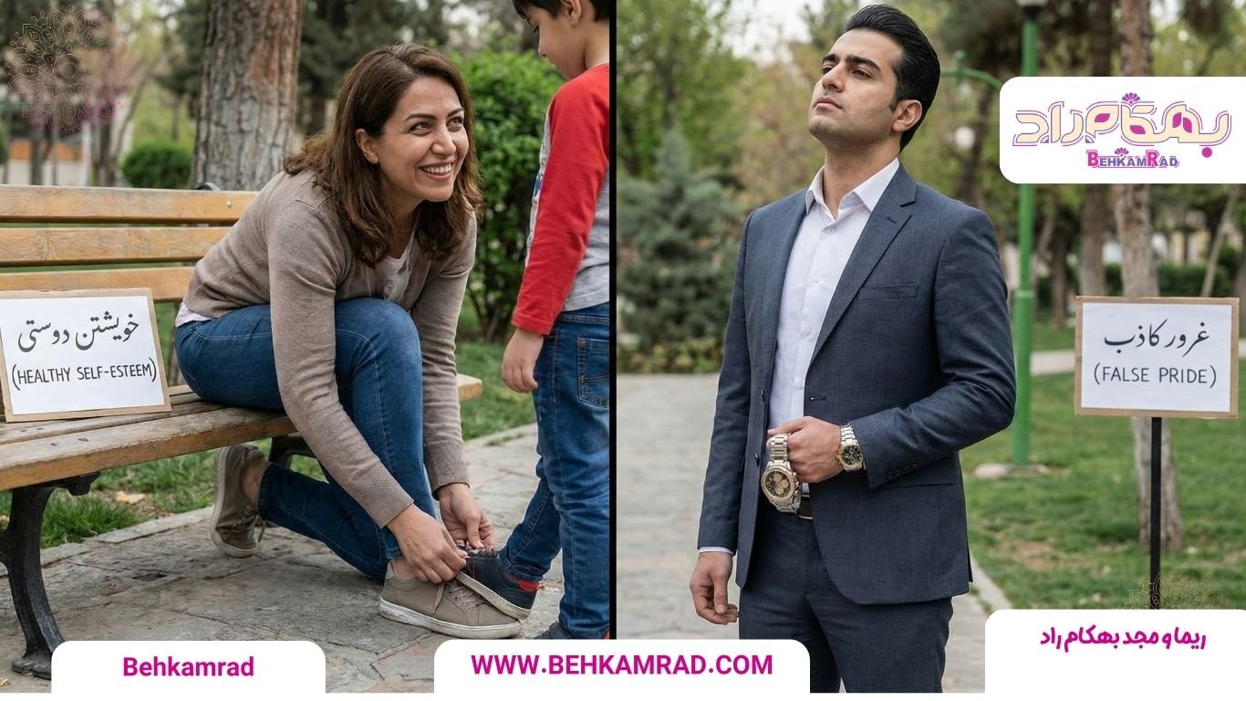 فرق خویشتن دوستی و غرور کاذب