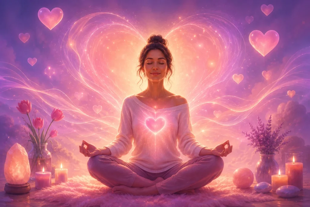 مدیتیشن جذب عشق (Love Attraction Meditation) یک سلسله مراتب مهندسی ارتعاشات درونی (Vibrational Alignment) است که شما را به آهنربای زنده‌ی عشقی که آرزویش را دارید، تبدیل می‌کند. آن چرخه بی‌پایان امید و شکست عشقی، اغلب این حس فرسایینده را در شما به جا می‌گذارد که شاید مشکلی اصلی در درون شما وجود دارد که ناخواسته عشق سالم را از خود می‌رانید. قدرت حقیقی یک مدیتیشن عشق عمیق، در توانایی آن برای برنامه‌ریزی مجدد ناخودآگاه شما است، به طوری که ریشه‌های احساس بی‌ارزشی و خودسرزنشگری را آن‌چنان شفا می‌دهد که حس کامل بودن شما دیگر به حضور یا تایید هیچ فردی در بیرون وابسته نباشد. پس از خواندن این مطلب از سایت بهکام راد، شما دیگر به دنبال عشق نمی‌گردید، بلکه به خودِ عشق تبدیل می‌شوید. 😍 پشنهاد مطالعه : سابلیمینال ثروت چیست و چگونه به جذب پول کمک می‌کند؟ مدیتیشن عشق (مراقبه عشق) اگر از تکرار روابط شکست‌خورده و احساس ناتوانی در برابر سرنوشت عاطفی خود خسته شده‌اید، مدیتیشن جذب عشق یک پاسخ قدرتمند و درونی برای شما این. این تمرین که به آن مدیتیشن عشق هم می‌گویند، فقط یک تکنیک ساده برای آرام شدن نیست، بلکه یک مسیر عملی برای بازسازی کامل دنیای درونی شما به شمار می‌رود تا بتوانید یک ارتباط سالم و پایدار را به زندگی خود دعوت کنید. با به‌کارگیری یک مدیتیشن جذب عشق قوی، شما یاد می‌گیرید که فرکانس انرژی خود را از «کمبود» به «پذیرش» تغییر دهید و حتی می‌توانید از تکنیک‌ها برای ارسال انرژی مثبت بهره ببرید. تکنیک‌های مدیتیشن جذب عشق (تبدیل شدن به آهنربای عشق) اکنون که خانه قلب شما از انرژی‌های کهنه پاکسازی شده، زمان آن رسیده است که از یک منتظر منفعل، به یک آهنربای فعال برای جذب عشق تبدیل شوید. تکنیک‌های زیر، ابزارهای قدرتمندی برای برنامه‌ریزی دوباره‌ی ارتعاش شما هستند. برای اثربخشی بیشتر، بهتر است این تمرین‌ها را با هدفون گوش دهید، ترجیحا به مدت ۲۱ روز تا مسیرهای عصبی جدیدی در ذهن شما شکل بگیرد. یک مدیتیشن صبحگاهی می‌تواند شروعی پرانرژی برای روز شما بسازد. با به‌کارگیری یک مدیتیشن جذب عشق قوی، شما نه تنها عشق را جذب می‌کنید، بلکه به خودِ عشق تبدیل می‌شوید. این فرآیند با استفاده از مدیتیشن عشق و مدیتیشن صوتی عشق بسیار ساده‌تر خواهد شد. در حالت نشسته یا درازکش قرار بگیرید، اما اگر می‌توانید روی زمین بنشینید تا اتصال عمیق‌تری با انرژی زمین برقرار کنید. شما می‌توانید با تجسم یک سناریوی قدرتمند این کار را آغاز کنید. چشم‌هایتان را ببندید و خود را در ساحلی آرام تصور کنید. گرمای ماسه‌ها را زیر پاهایتان حس کنید، صدای آرامش‌بخش امواج را بشنوید و نسیم خنکی که صورتتان را نوازش می‌دهد، احساس کنید. در دوردست، فردی را می‌بینید که به سمت شما قدم برمی‌دارد. این شخص نماد عشقی است که شما شایسته آن هستید. با نزدیک شدن او، قلب شما از شعف و احساس دوست داشته شدن لبریز می‌شود. او را در آغوش بگیرید و اجازه دهید این حس عمیق تمام وجودتان را فرا بگیرد. یک تکنیک دیگر، کاشتن بذر عشق الهی در قلب است. تصور کنید نوری طلایی و درخشان از آسمان به قلب پاکسازی‌شده‌ی شما متصل می‌شود. این نور، یک بذر کوچک و نورانی را در کف دست شما قرار می‌دهد. این بذر را با احترام بردارید و به آرامی در مرکز قلبتان بکارید. برای فعال کردن آن، یک خاطره‌ سرشار از عشق را به یاد بیاورید، فرقی نمی‌کند عشق به خودتان، خانواده یا حتی آرزوی عشقی که در سر دارید باشد. با قدرت این احساس، به بذری که کاشته‌اید نگاه کنید و ببینید که چگونه برگ‌های سبز کوچک آن جوانه می‌زنند، برگ‌هایی که نماد صداقت، دوستی و عشقی پایدار هستند. شما در حال پرورش عشق در باغ درون خود هستید و به‌زودی جهان بیرون، این زیبایی را به شما بازتاب خواهد داد. این تمرین یک مدیتیشن جذب عشق رایگان و در دسترس برای همه است. مدیتیشن عشق چگونه شما را از درون بازسازی می‌کند؟ شاید با خودتان فکر کنید که این همه چالش و درد عاطفی، از بیرون و توسط دیگران به شما تحمیل شده است، اما حقیقت این است که دنیای بیرونی ما بازتابی از دنیای درونی ما است. مدیتیشن عشق و مهربانی (Loving-Kindness Meditation) دقیقا روی همین نقطه کار می‌کند. این تمرین مانند ساختن یک زمین حاصلخیز در درون شما است. شما نمی‌توانید انتظار داشته باشید بذر یک رابطه سالم در خاک خشک خودسرزنشگری و خاطرات تلخ گذشته جوانه بزند. برای درک بهتر، ابتدا باید با مفهوم کلی مدیتیشن آشنا شوید که راهی برای آرام‌سازی ذهن و تمرکز بر لحظه حال است. مدیتیشن عشق چگونه کار می‌کند؟ این مراقبه به شما کمک می‌کند تا احساسات مثبت و شفقت را ابتدا نسبت به خودتان و سپس نسبت به دیگران پرورش دهید. این سفر درونی به صورت مرحله‌ای پیش می‌رود. ابتدا شما با پرورش عشق به خود شروع می‌کنید و یاد می‌گیرید که با خودتان مهربان باشید تا احساس لیاقت و ارزشمندی در وجودتان بیدار شود. سپس این انرژی مثبت را به سمت نزدیکان، دوستان و خانواده خود هدایت می‌کنید. در گام بعدی، تمرین می‌کنید که این حس خوب را برای افرادی که احساس خاصی نسبت به آن‌ها ندارید نیز بفرستید. به همین ترتیب دایره مهربانی شما آن‌قدر بزرگ و قدرتمند می‌شود که تمام موجودات و کل جهان را در بر می‌گیرد. این تمرین یک مدیتیشن برای عشق است که از خودتان شروع می‌شود و به‌تدریج توانایی شما را برای بخشش، پذیرش خود و ساختن ارتباط‌های سالم افزایش می‌دهد. تفاوت مدیتیشن عشق در برابر تله پاتی جذب عشق بسیاری از افراد در این مسیر با مفهوم «تله پاتی عشق» روبه‌رو می‌شوند و آن را با مدیتیشن اشتباه می‌گیرند. در حالی که هر ۲ از قدرت ذهن استفاده می‌کنند، هدف و سازوکار آن‌ها کاملا متفاوت است. در تله پاتی جذب عشق شما تلاش می‌کنید تا با تمرکز شدید، یک پیام یا فرکانس ذهنی را از راه دور برای شخص دیگری بفرستید. تمام تمرکز روی «ارسال» انرژی به بیرون و تاثیرگذاری بر دیگری است. در مدیتیشن جذب عشق تمام تمرکز را به «درون» شما معطوف می‌کند. هدف، تغییر فرکانس و ارتعاش درونی خودتان است. این کار شما را به یک آهنربای قدرتمند برای جذب روابط سالم تبدیل می‌کند، بدون آنکه نیازی به کنترل ذهن فرد دیگری داشته باشید. به عبارت ساده‌تر، مدیتیشن عشق قدرت را به درون شما بازمی‌گرداند و باور دارد که با شفای درونی، بهترین‌ها به‌طور طبیعی به سمت شما جذب خواهند شد. پیش نیاز مدیتیشن جذب عشق تا حالا از خودتان پرسیده‌اید چرا تمام مسیرها برای جذب یک رابطه سالم، همیشه از نقطه‌ای به نام خویشتن دوستی شروع می‌شود؟ پاسخ ساده است. شما نمی‌توانید عشقی را به دیگران ببخشید که ابتدا آن را در درون خودتان پرورش نداده‌اید. این قانون اصلی انرژی است. اما چالش واقعی اینجاست که ذهن خودآگاه شما شاید برای پذیرش خود تلاش کند، اما این ذهن ناخودآگاه است که با تکیه بر زخم‌های قدیمی و باورهای محدودکننده، فرمان اصلی را صادر می‌کند. این همان صدای درونی به‌حساب می‌آید که موفقیت‌های شما را بی‌ارزش جلوه می‌دهد و احساس لیاقت را از شما می‌گیرد. اینجا درست همان نقطه‌ای است که یک مدیتیشن جذب عشق قدرتمند وارد عمل می‌شود. این تمرین به جای جنگیدن با ذهن مقاومت‌گر، آن را به آرامی دور می‌زند و پیام‌های قدرتمند پذیرش و ارزشمندی را به‌صورت مستقیم در ناخودآگاه شما برنامه‌ریزی می‌کند. وقتی مدیتیشن عشق این سیستم عامل درونی را بازنویسی کند، شما دیگر برای به دست آوردن محبت و تایید بیرونی تلاش نمی‌کنید، بلکه به آهنربای قدرتمندی تبدیل می‌شوید که یک عشق سالم و پایدار را به صورت طبیعی به سمت خود می‌کشد. با ارتعاش و پاکسازی برای مدیتیشن عشق آماده شوید آیا تا به حال احساس کرده‌اید که با وجود تمام تلاش‌هایتان، انگار یک دیوار نامرئی شما را از جذب یک رابطه سالم جدا کرده است؟ این دیوار از جنس انرژی‌های کهنه، خاطرات تلخ و باورهای شکست‌خورده‌ای است که در قلب شما ریشه دوانده‌اند. قبل از آنکه بتوانید عشق جدیدی را به زندگی‌تان دعوت کنید، باید ابتدا فضای درونی خود را پاکسازی کنید. تصور کنید می‌خواهید مهمان عزیزی را به خانه دعوت کنید، اما خانه پر از وسایل شکسته و گردوخاک گذشته است. مدیتیشن جذب عشق در این مرحله، نقش یک پاکسازی عمیق را بازی می‌کند تا خانه قلب شما برای ورود عشق آماده شود. یکی از قدرتمندترین تکنیک‌ها برای این کار، یک مراقبه تجسمی است. شما می‌توانید با کمک یک مدیتیشن جذب عشق صوتی این فرآیند را هدایت کنید. با چشمان بسته، قلب خود را در دستانتان تصور کنید. به ریشه‌های خاکستری و خشکی که از شکست‌ها و خیانت‌های گذشته در آن تنیده شده‌اند، نگاه کنید. حالا با هر نفس عمیق، اجازه دهید این ریشه‌ها به آرامی از قلبتان جدا شده، در نور حل شوند و فرو بریزند. احساس سبکی و تولدی دوباره تمام وجود شما را فرا می‌گیرد. این پاکسازی فقط یک فرآیند با انرژی نیست، بلکه به یک تغییر فکر از ریشه نیاز دارد. در اینجا تکنیک باستانی «هواُپونوپونو» به کمک شما می‌آید. با تکرار 4 عبارت ساده «متاسفم، لطفاً مرا ببخش، متشکرم، دوستت دارم»، شما مسئولیت انرژی‌های درونی خود را بر عهده می‌گیرید و ارتباط خود را با داده‌های اشتباهی که ناخودآگاه شما در مورد عشق ذخیره کرده است، قطع می‌کنید. این تمرین به شما کمک می‌کند تا خودتان و دیگران را ببخشید و فضا را برای ورود یک مدیتیشن عشق خالص و بدون قید و شرط باز کنید. مدیتیشن جذب عشق از راه دور (تله پاتی) شاید این سوال عمیقا ذهن شما را درگیر کرده باشد که آیا راهی برای ارسال انرژی و احساسات به شخصی که از شما دور است وجود دارد؟ پاسخ در دنیای انرژی، مثبت است. تمرین مدیتیشن جذب عشق از راه دور که به آن تله پاتی عشق نیز می‌گویند، دقیقا برای ایجاد همین پل ارتباطی طراحی شده است. این فرآیند صرفا یک تکنیک خیالی نیست، بلکه یک مدیتیشن جذب خواسته ها است که در آن شما با تمرکز کامل، یک فرکانس خالص از عشق را به سوی فرد مورد نظر خود ارسال می‌کنید تا او را از احساسات قلبی خود آگاه سازید. اما قبل از شروع، یک اصل مهم را باید بدانید. کیفیت پیامی که شما ارسال می‌کنید، ارتباط مستقیمی با وضعیت درونی و خودباوری شما دارد. اگر پیام شما از جایگاه ترس، تنهایی یا نیاز به کنترل ارسال شود، مانند یک سیگنال رادیویی ضعیف و پر از پارازیت خواهد بود و به درستی دریافت نمی‌شود. موفقیت این تمرین به ذهنی آرام و متمرکز نیاز دارد. به همین دلیل، انجام یک مدیتیشن برای آرامش ذهن قبل از شروع، ضروری است. نیت شما باید خالص و سرشار از عشق بی‌قید و شرط باشد، نه تمایل به مالکیت. شما در حال ارسال یک دعوتنامه انرژیک هستید، نه یک حکم اجباری. برای انجام این تمرین، ابتدا در یک مکان آرام قرار بگیرید. پس از چند نفس عمیق، شخص مورد نظر را با تمام جزئیات در ذهن خود تجسم کنید. حالا تصور کنید یک ریسمان نورانی و درخشان از قلب شما به قلب او متصل شده است. این ریسمان، پل ارتباطی شما است. از طریق این کانال نورانی، تمام احساسات مثبت و حرف‌های ناگفته قلبی خود را به سوی او روانه کنید. به او عشق بورزید و بهترین آرزوها را برایش بفرستید. این تمرین به صبر و تکرار نیاز دارد زیرا شما در حال یادگیری یک زبان جدید، یعنی زبان انرژی هستید. 😍 پیشنهاد مطالعه :  قدرت باور و افکار چگونه زندگی شما را تغییر می‌دهند؟ استفاده از عبارات تاکیدی در مدیتیشن عشق برای بازنویسی ذهن ناخودآگاه شما کلمات، ابزارهای قدرتمندی برای حک کردن باورهای جدید بر لوح ذهن ناخودآگاه شما هستند. تکرار عبارات تاکیدی فقط یک تلقین ساده نیست، با کمک آن‌ها می‌توانید بازنویسی کدهای ذهنی را انجام دهید که سال‌ها شما را در چرخه‌ روابط ناکام نگه داشته‌اند. این جملات، خوراک جدیدی برای ضمیر ناخودآگاه شما فراهم می‌کنند تا عزت نفس شما را از نو بسازند. این تمرین را می‌توانید به بخشی از آموزش مدیتیشن در خانه برای خود تبدیل کنید و هر روز آن را انجام دهید. با صدای بلند و با تمام وجودتان اعلام کنید: «من آهن‌ربای جذب عشق هستم.» این حقیقت را نه به عنوان یک آرزو، بلکه به عنوان یک واقعیت درونی بپذیرید. با خودتان تکرار کنید: «من خودم را دوست دارم، من کامل و سرشار از عشق هستم و لایق بهترین‌ها هستم.» هر بار که این جملات را می‌گویید، در حال آبیاری همان بذر عشقی هستید که در قلب خود کاشته‌اید. این فرآیند یک مدیتیشن آرامش است که به شما کمک می‌کند تا با خودتان به صلح برسید. حالا دروازه‌های قلبتان را برای دریافت باز کنید و بگویید: «هیچ مانعی برای ورود عشق به زندگی من وجود ندارد و من کاملاً آماده دریافت هستم.» این یک بیانیه قدرتمند به کائنات است که نشان می‌دهد شما به لیاقت خود ایمان دارید. در پایان، این تمرین را با قدردانی به اتمام برسانید. این کار به خودی خود یک مدیتیشن شکرگزاری است. با احساسی عمیق بگویید: «خدایا شکرت، باور دارم که هر لحظه از زندگی‌ام مملو از نعمت‌های بی‌پایان است.» آیا مدیتیشن عشق قوی واقعا جواب می‌دهد؟ پس از این سفر عمیق به دنیای درون، شاید از خودتان بپرسید آیا این تغییرات فقط یک حس خوب موقتی هستند یا ریشه‌های عمیق‌تری دارند؟ پاسخ کوتاه این است که این تحول، هم از نظر درونی و هم از نظر بیرونی، کاملا واقعی است. علم امروز، حقیقتی را تایید می‌کند که افراد معنوی قرن‌ها آن را تجربه کرده‌اند. تحقیقات نشان می‌دهند مدیتیشن جذب عشق و مهربانی به طور مستقیم بر فیزیولوژی شما تاثیر می‌گذارند. این تمرین‌ها سطح هورمون‌های استرس را کاهش می‌دهند، احساسات مثبت مانند شادی و قدردانی را در مغز شما تقویت می‌کنند و حتی می‌توانند به کاهش دردهای مزمن فیزیکی کمک نمایند. این فرآیند فقط به تغییر احساسات محدود نمی‌شود، بلکه توانایی شما را برای بخشش و کاهش قضاوت افزایش می‌دهد و به شما کمک می‌کند تا روابط سالم‌تری برقرار کنید. برخی از مدیتیشن‌های هدایت‌شده از تکنولوژی صدا درمانی نیز استفاده می‌کنند تا این فرآیند را تسریع نمایند. این اصوات با فرکانس خاص، می‌توانند مقاومت ذهن خودآگاه (همان منتقد درونی) را دور بزنند و پیام‌های قدرتمند عشق و پذیرش را به‌صورت مستقیم در ناخودآگاه شما برنامه‌ریزی کنند. اما این تحول به صبر و تعهد نیاز دارد. شما در حال بازسازی یک بنای درونی هستید که سال‌ها تحت تاثیر باورهای قدیمی شکل گرفته است. متخصصان توصیه می‌کنند این تمرین‌ها را حداقل برای ۲۱ روز به صورت مداوم انجام دهید تا یک عادت جدید شکل بگیرد. اما برای مشاهده تغییرات پایدار در الگوهای فکری و رفتاری، به خودتان بین ۲۱ تا ۹۰ روز زمان بدهید. شما فقط در حال جذب عشق نیستید، شما در حال تبدیل شدن به منبع عشق هستید و این ارزشمندترین تحولی است که می‌توانید در زندگی خود ایجاد کنید. 😍 پشنهاد مطالعه : مدیتیشن جذب ثروت و تبدیل ذهنیت کمبود به فراوانی سخن پایانی راه شما در این نقطه به پایان نمی‌رسد، بلکه تازه آغاز می‌شود. شما تمام تکنیک‌های مدیتیشن جذب عشق را فرا گرفتید، اما هدف نهایی هرگز جذب یک فرد دیگر نبود. هدف واقعی، رسیدن به نقطه‌ای از قدرت درونی بود که در آن، شادی و احساس کامل بودن شما دیگر به حضور یا تایید هیچ‌کس جز خودتان وابسته نباشد. لحظه‌ای را تصور کنید که آن‌قدر سرشار از عشق به خودتان هستید که دیگر با اضطراب به دنبال پر کردن خلا تنهایی‌تان نیستید. این همان نقطه رهایی است. در اینجا است که شما از یک «جستجوگر» به یک «منبع» تبدیل می‌شوید و عشقی که به زندگی شما وارد می‌شود، نه برای نجات دادن شما، بلکه برای شریک شدن در جشنی است که شما به تنهایی در درون خود برپا کرده‌اید. از امروز، هدف شما دیگر «جذب عشق» نیست. هدف شما «تبدیل شدن به عشق» است. پاسخ به سوالات شما و ابهام‌زدایی از مسیر جذب عشق طبیعی است که در این مسیر تازه، با سوالات و ابهاماتی روبه‌رو شوید. هدف این بخش، پاسخ دادن به برخی از پرتکرارترین سوالات ذهنی شما است تا با اطمینان و قلبی آرام به این سفر ادامه دهید. آیا مدیتیشن باعث بازگشت عشق از دست رفته می‌شود؟ هدف اصلی مدیتیشن جذب عشق، بازسازی درونی شما است تا به آهنربایی برای جذب یک رابطه سالم تبدیل شوید. این تحول درونی ممکن است به بازگشت فرد قبلی منجر شود، اما مهم‌تر از آن، تضمین می‌کند که شما عشقی هماهنگ با بهترین نسخه خودتان را به زندگی دعوت خواهید کرد. آیا برای انجام مدیتیشن حتما باید چهارزانو بنشینم؟ خیر، مهم‌ترین اصل، راحتی شما و صاف بودن ستون فقرات برای جریان آزاد انرژی است. شما می‌توانید به راحتی روی یک صندلی بنشینید یا حتی دراز بکشید، زیرا تمرکز اصلی بر آرامش درونی شماست نه یک حالت فیزیکی خاص.
