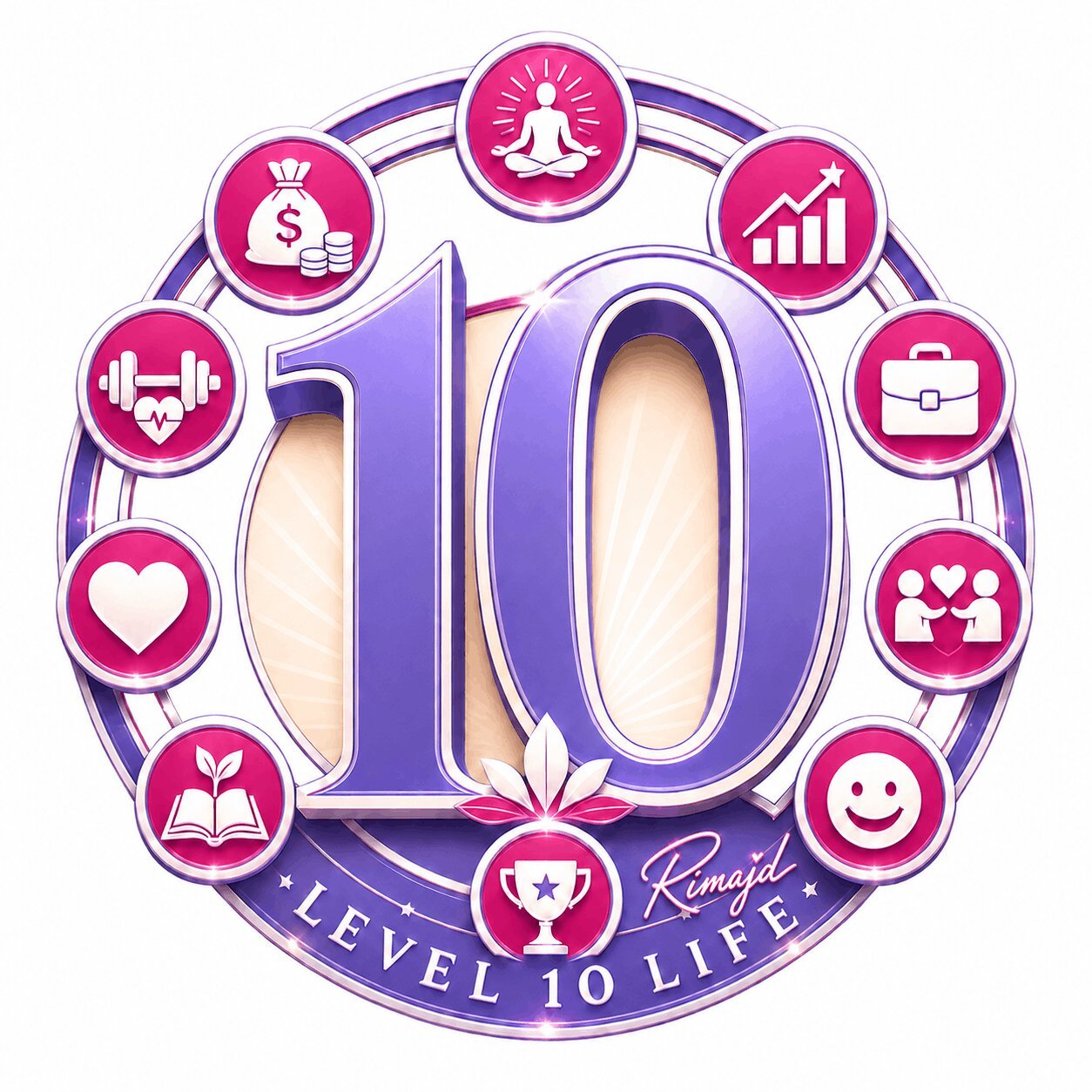نشان سبک سطح ۱۰ زندگی — Level 10 Life · Rimajd